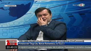 live stream tele3 online-Dilemele zilei-Primarul din Târgu-Jiu, Marcel Romanescu, la TELE 3