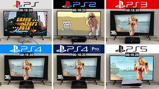 PS5 vs PS4 Pro vs PS4 vs PS3 vs PS2 vs PS1 | GTA 5