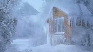 Ultimate Freezing Snowstorm Sounds for Sleeping | Howling Wind & Loud Blowing Snow | Windy Night