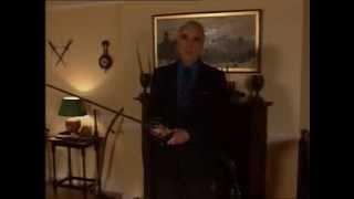 Christopher Lee talks about sword fights and gives a demonstration