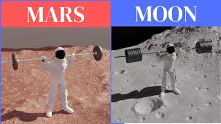 How much weight would you lift on different Planets?? | 3D Comparison | 3D