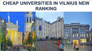 CHEAP UNIVERSITIES IN VILNIUS NEW RANKING