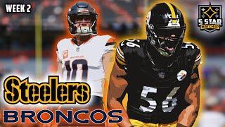 Steelers vs Broncos Week 2 Highlights: Alex Highsmith & TJ Watt Wreak Havoc! | 5 Star Matchup