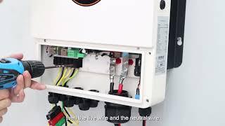 Hybrid Solar Inverter HES4855S100 H Installation Steps