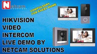 HIKVISION VIDEO INTERCOM LIVE DEMO BY NETCAM SOLUTIONS (DS-KIS603-P(B) ) #netcamsolutions#hikvision