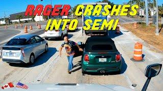 BEST OF SEMI-TRUCKS ROAD RAGE | Road Rage, Brake Checks, Karens | 2024