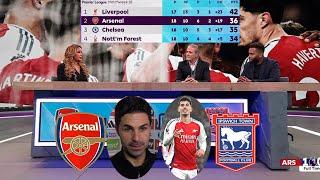 Arsenal vs Ipswich 1-0 The Gunners Continue The Title Race With Liverpool Arteta Crazy Reaction