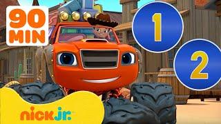 Blaze e le Mega Macchine | 90 MINUTI di Blaze che usa le STEM per contare!   | Nick Jr. Italia