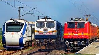 Dangerous 130kmph WAP7 Trivandrum Rajdhani+Pune Duronto+Tirunelveli Humsafar attacks Umroli - IR