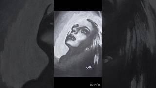 Beauty Rises From White Charcoal Chaos #art #portrait #sketch #drawing #artist #youtubeartist