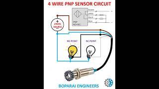 4 WIRE PNP SENSOR CIRCUIT #electrical #automation #circuits #proximity #photocell #electronics #pnp