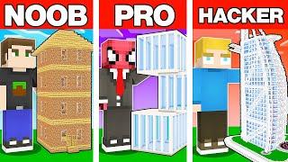 NOOB VS PRO VS HACKER DEVASA GÖKDELEN YAPI KAPIŞMASI - Minecraft