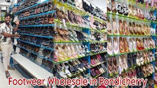 மொத்த விலை செருப்பு மார்கெட் | Chappel | Wholesale Market | low price footwear shop on Pondicherry