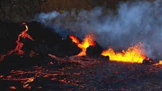 Iceland Volcano Eruption 2022 - The beginning - First Day 4k with sound