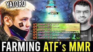 YATORO farming ATF's MMR in rank 2 Games in a row! - "RADDAN IS MAD"