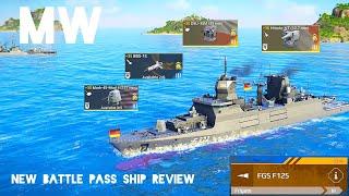 Modern Warships FGS F125 - New October Battle Pass Ship Review