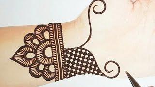 Simple bridal mehndi designs | Easy front hand mehndi design | Mehandi Henna |Shab's Creation mehndi