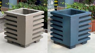 The Idea Of Making Beautiful Plant Pots From Styrofoam And Cement