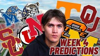 WEEK 4 COLLEGE FOOTBALL PREDICTIONS!