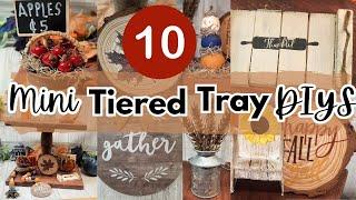 10 FALL Tiered Tray Crafts Using MY STASH! Budget DIY FALL CRAFTS