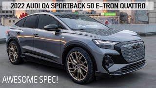 COOLEST EV? 2022 AUDI Q4 SPORTBACK 50 E-TRON QUATTRO - IN GORGEOUS SPEC - 4K - IN DETAIL