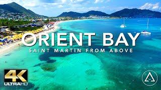 SAINT MARTIN - ORIENT BAY BEACH 4K DRONE FOOTAGE (ULTRA HD) - St. Martin Beach Landscapes UHD