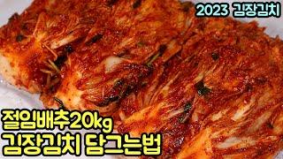 절임배추 김장김치 담그는법 20kg기준 자세하게 기본에만 집중하세요