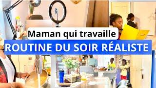 Vie de maman VRAIE Routine du soir en famille après l’écoledevoirs, repas ,ménage, travail