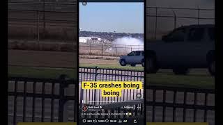 F-35 crashes pilot malfunction or eject plane crash @DailyLoud on twitter