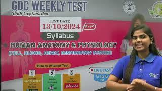 GDC WEEKLY TEST (13/10/2024)  SYLLABUS #gpat #gpatexam #gdc