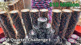 1 of the Worlds Top 10 Largest poker chip Wall $10 million buying high limit coin pusher ￼