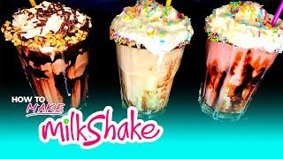 طرز تهیه میلک شیک شکلاتی، توت فرنگی و موزی فقط در ۵ دقیقه | How To Make Milk Shake in 5 minutes