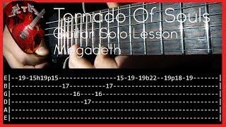 Tornado Of Souls Guitar Solo Lesson - Megadeth  (with tabs)