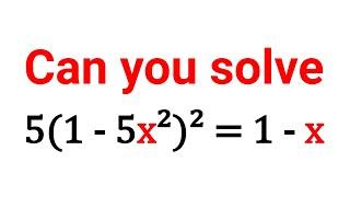 A Special Polynomial Equation