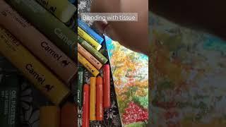 oil pastel blending #shortvideo #sketchingtips