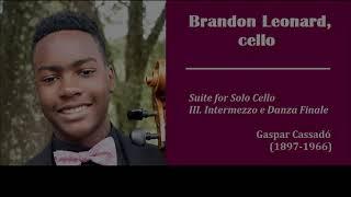 Brandon Leonard, Second Prize, Center Stage Strings 2020 Young Artist Solo Competition