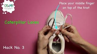 How to TIE YOUR SHOELACES  | Hack 3 | Step by Step Guide for Kids | Caterpillar Laces
