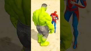 GTA V: SPIDERMAN VS SUPERMAN - FIGHT HULK HELPED SPIDERMAN | #shorts #gta5