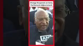 Mallikarjun Kharge criticizes early adjournments in Parliament, pointing fingers at the government