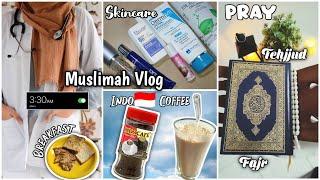 Muslimah VLOG | 3:30 AM MORNING ROUTINE, medical student, skincare, Fajr, food, Anime, productive