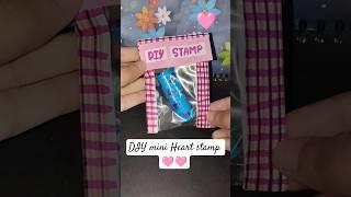 DIY mini heart stamp 🩷 @Crafterkashish-19 #craft #diy #shorts #artandcraft #stamp #art #crafter