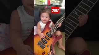 GUITAR GIRL 2017-2023. TIME FLIES SO FAST  #imjustakid #guitar #timelapse @simpleplan