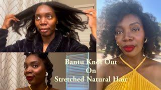 Bantu Knot Out | Stretched Natural Hair | Type 4 Hair