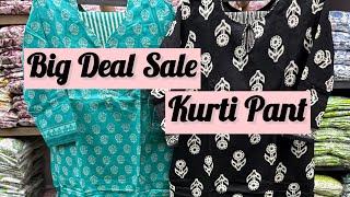 Big Deal Sale Jaipuri Kurti Pant  #cottonkurti #kurtipantset #jaipurkurtimanufacturer