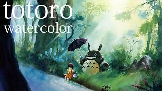 Totoro watercolor illustration-speedpainting-[erudaart]