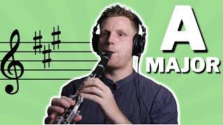 How to PLAY A Major SCALE • on CLARINET