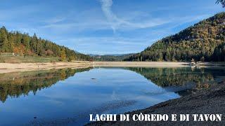 I Laghi di Còredo e Tavòn (830 m) con siccità / The Coredo and tavon Lakes with drought