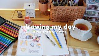 Drawing my day | Journal and draw with me ️