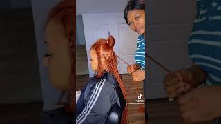 Watch me braiding boohoo knotless braids