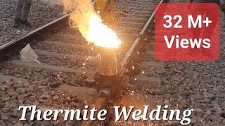 Thermite welding process for joining railway tracks #indian #railway #welding